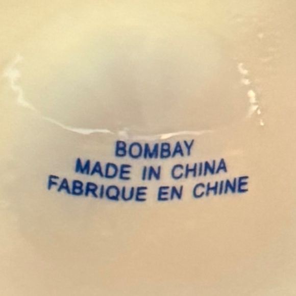 VINTAGE BOMBAY Porcelain Pear Candle Blue & White Floral B - Picture 7 of 8